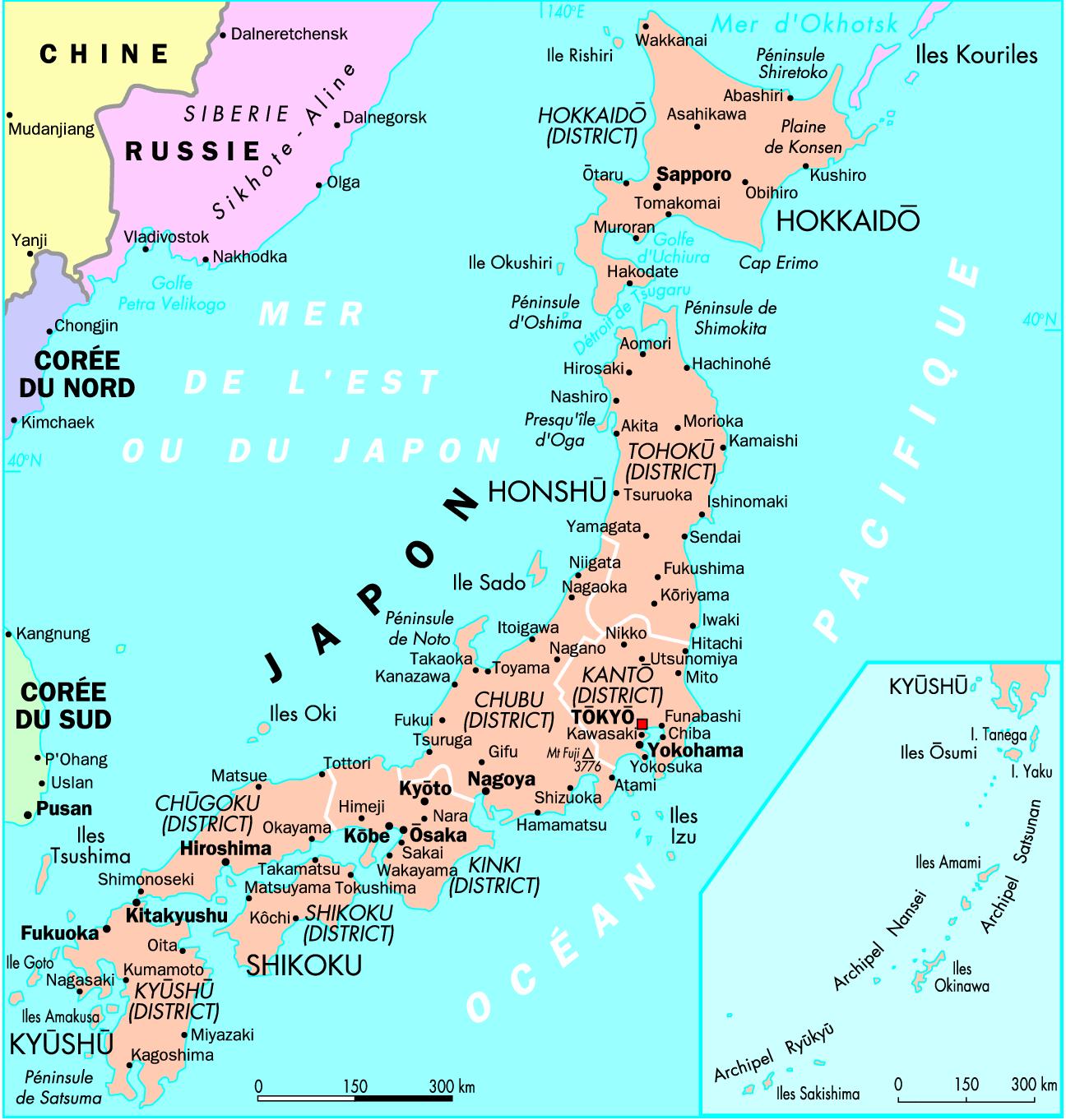 Les régions du Japon