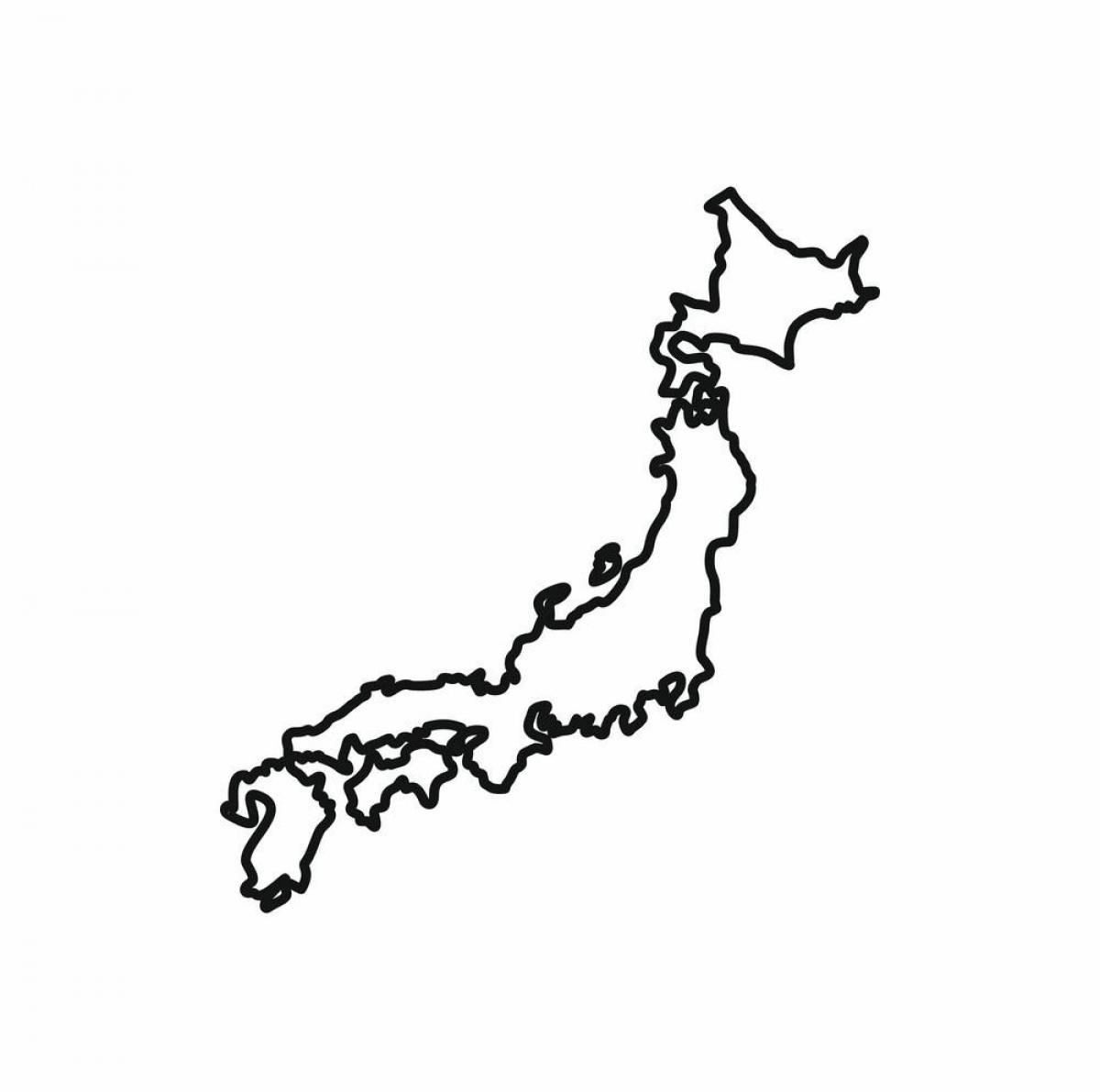 Carte des contours du Japon